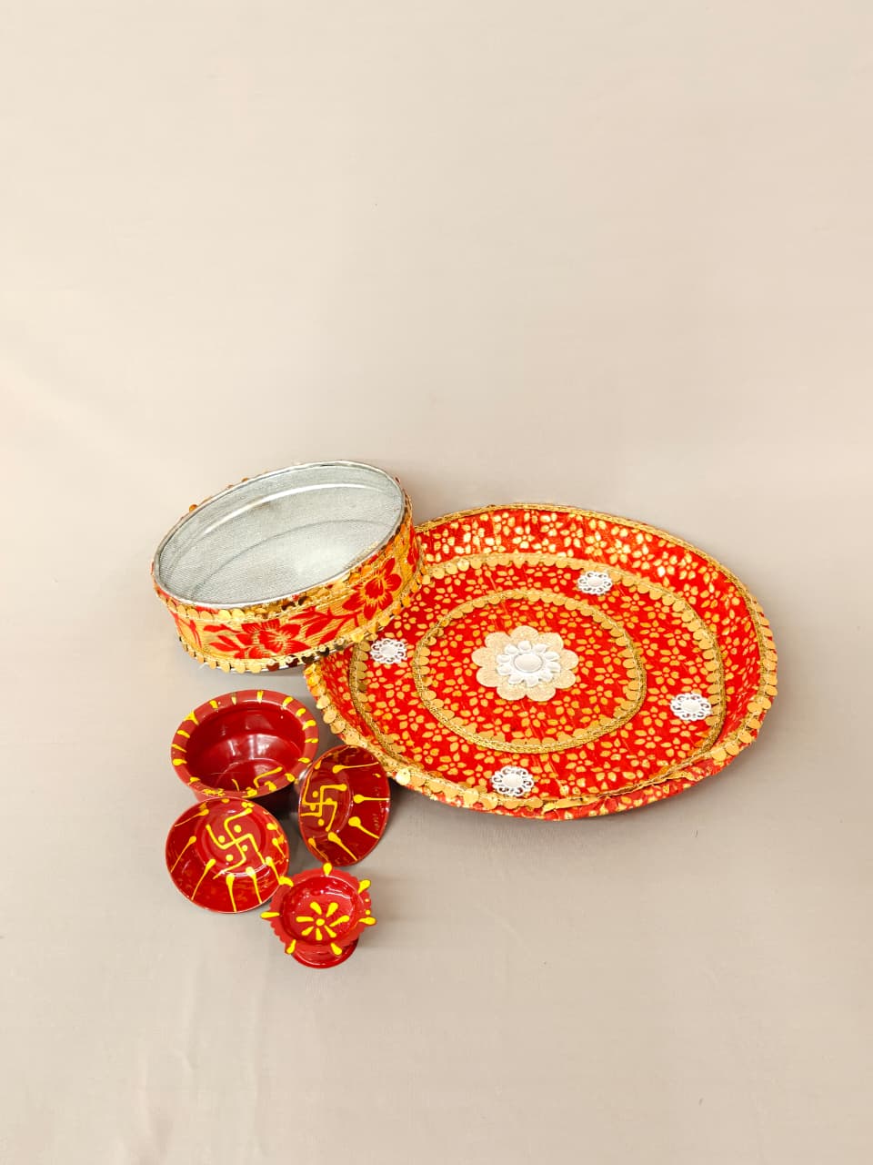 Maheshwari Fancy Store - Karvachauth Pooja Thali Set